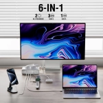 Ładowarka biurkowa 4smarts 6w1 65W GaN Biała - White