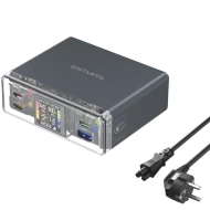 Ładowarka biurkowa 4smarts Lucid GaN Diy mode 300 W 3x USB-C 1x USB-A Szara - Gray
