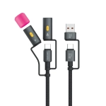 Kabel USB-C 4w1 4smarts Explorer Czarny - Black