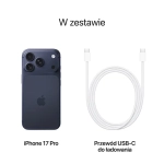 Zestaw Apple iPhone 17 Pro 256GB Głębinowy błękit - Deep Blue