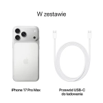 Zestaw Apple iPhone 17 Pro Max 1TB Srebrny - Refined Silver