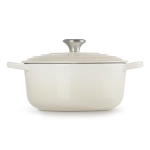 Brytfanna żeliwna Le Creuset 22 cm Kremowa - Meringue creme
