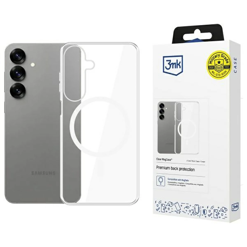 Etui 3mk Clear MagCase do Samung S25+ kompatybilne z MagSafe Przezroczyste - Clear