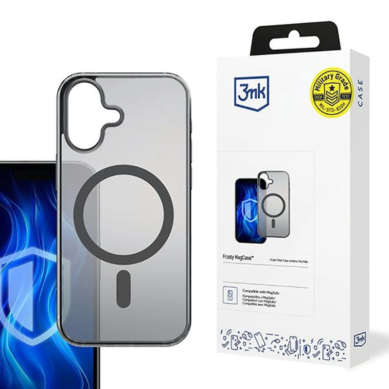 Etui 3mk Frosty MagCase do iPhone 16 Czarne - Black