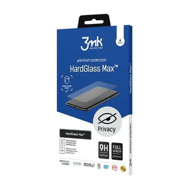 Szkło prywatyzujące 3mk HardGlass Max Privacy do Samsung Galaxy S24+ Czarne - Black