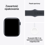 Apple Watch SE (2024) GPS + Cellular 44mm koperta aluminiowa Midnight + pasek Midnight Sport Band M/L