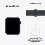 Apple Watch SE 3 (2025) GPS 40mm koperta aluminiowa Midnight + pasek Midnight Sport Band M/L