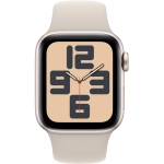 Apple Watch SE (2024) GPS 40mm koperta aluminiowa Starlight + pasek Sport Band S/M Starlight