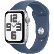 Apple Watch SE 2 (2024) GPS 44mm koperta aluminiowa Silver + pasek Denim Sport Band M/L