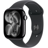 Apple Watch Series 11 (2025) GPS 42mm koperta aluminiowa Jet Black + pasek Black Sport Band S/M