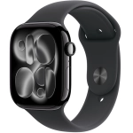 Apple Watch Series 11 (2025) GPS 46mm koperta aluminiowa Jet Black + pasek Black Sport Band S/M