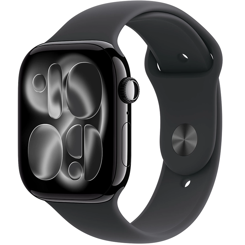 Apple Watch Series 11 (2025) GPS 46mm koperta aluminiowa Jet Black + pasek Black Sport Band S/M