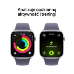 Apple Watch Series 11 (2025) GPS 42mm koperta aluminiowa Silver + pasek Furple Fog Sport Band M/L
