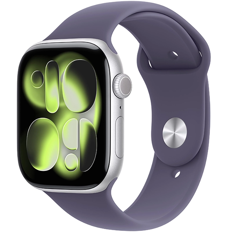 Apple Watch Series 11 (2025) GPS + Cellular 46mm koperta aluminiowa Silver + pasek Furple Fog Sport Band M/L