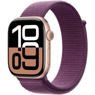 Apple Watch Series 10 (2024) GPS 46 mm koperta aluminiowa Rose Gold + pasek Plum Sport Loop