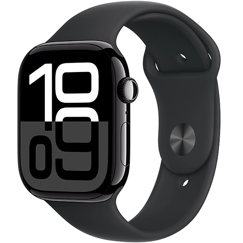 Apple Watch Series 10 (2024) GPS 46 mm koperta aluminiowa Jet Black + pasek Black Sport Band S/M