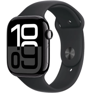 Apple Watch Series 10 (2024) GPS 42 mm koperta aluminiowa Jet Black + pasek Black Sport Band S/M
