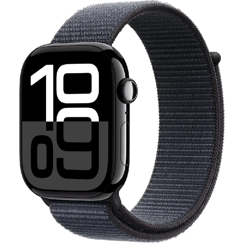 Apple Watch Series 10 (2024) GPS 42 mm koperta aluminiowa Jet Black + pasek Ink Sport Loop