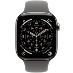 Apple Watch Series 11 (2025) GPS + Cellular 46mm koperta tytanowa Natural + pasek Stone Grey Sport Band M/L