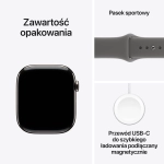 Apple Watch Series 11 (2025) GPS + Cellular 46mm koperta tytanowa Natural + pasek Stone Grey Sport Band M/L