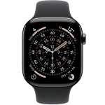 Apple Watch Series 11 (2025) GPS + Cellular 42mm koperta tytanowa Slate + pasek Black Sport Band S/M