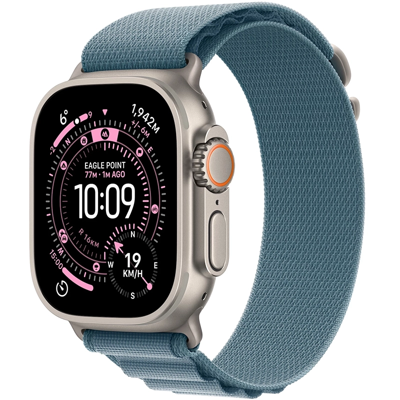 Apple Watch Ultra 3 (2025) GPS + Cellular 49mm koperta tytanowa Natural + pasek Light Blue Alpine Loop L