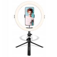 Lampa pierścieniowa AGFA ARL11 120 LED Ring VLOG + Statyw + Pilot Czarna - Black