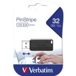 Pendrive Verbatim PinStripe USB 2.0 32 GB Czarny - Black