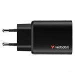 Ładowarka sieciowa Verbatim Essentials GaN 32352 65 W Czarna - Black