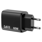 Ładowarka sieciowa Verbatim Essentials GaN 32352 65 W Czarna - Black