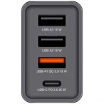 Ładowarka sieciowa Verbatim 30 W 3xUSB-A/1xUSB-C PD 3.0 CHR-30EU2 49700 Czarna - Black