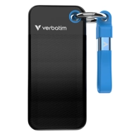 Dysk przenośny SSD Verbatim Pocket USB 3.2 Gen. 2 1 TB Czarno-niebieski - Black and blue