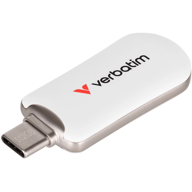 Pendrive Verbatim Plectra USB-C 64 GB Biały - White