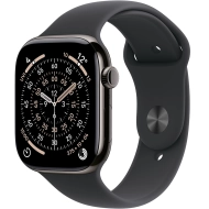Apple Watch Series 11 (2025) GPS + Cellular 46mm koperta tytanowa Slate + pasek Black Sport Band M/L