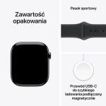 Apple Watch Series 11 (2025) GPS + Cellular 46mm koperta tytanowa Slate + pasek Black Sport Band M/L