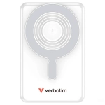 Powerbank Verbatim Charge ’n’ Go 10000 mAh MagSafe TFT 2 x USB-C Srebrny - Silver