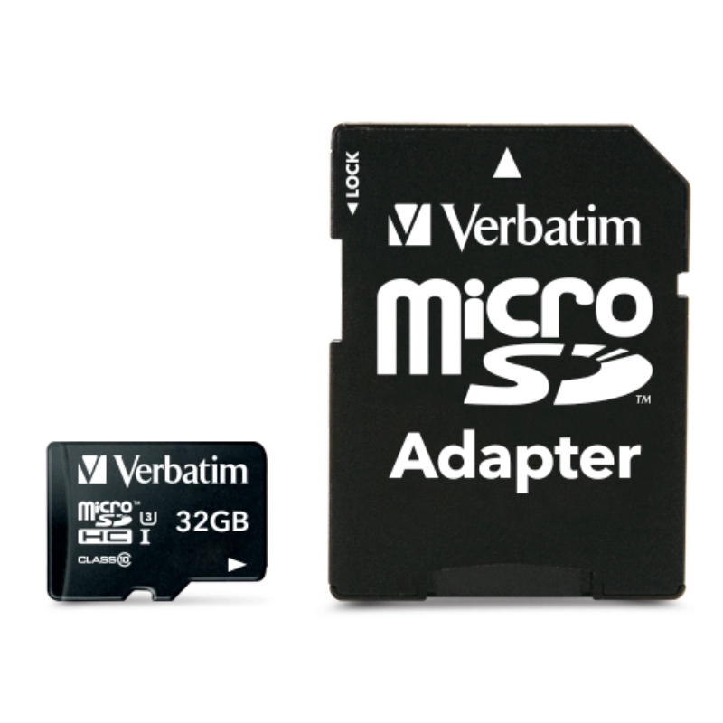 Karta Verbatim microSD 32GB + adapterPro U3 Czarna - Black