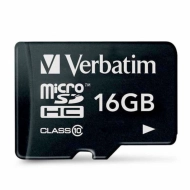 Karta Verbatim microSDHC 16 GB V10 44010 Czarna - Black