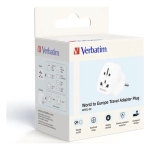 Adapter podróżny Verbatim EU/UK/USWTEU-02 49549 Biały - White