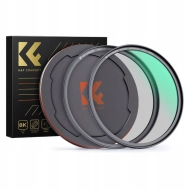 Filtr K&F Concept 3w1 CPL NANO-X + Adapter + Dekielek ochronny 77 mm