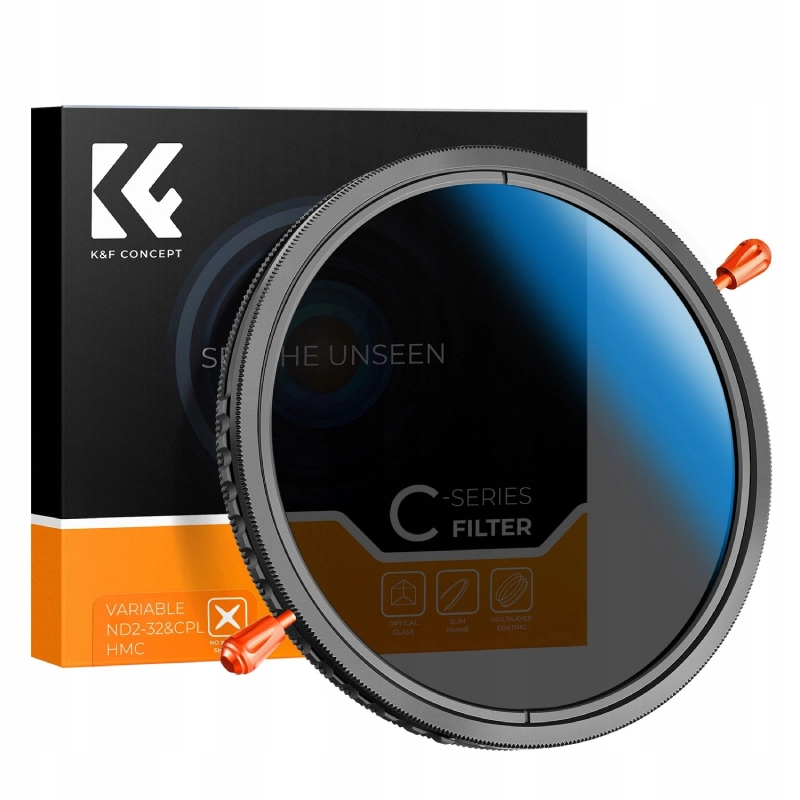 Filtr K&amp;F Concept 2w1 CPL ND2-ND32 49 mm