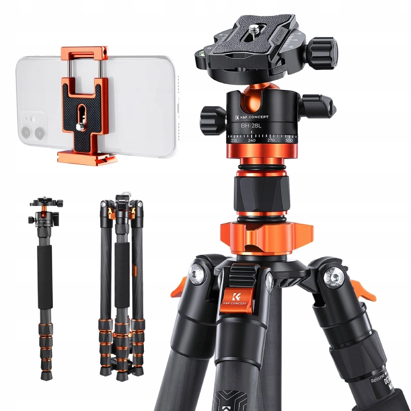 Statyw fotograficzny K&F Concept 5w1 KF09.093V2 Czarny - Black