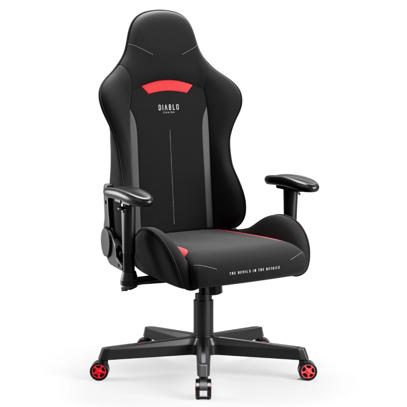 Fotel gamingowy Diablo Chairs X-Starter Normal Size Czarno-czerwony - Black and red