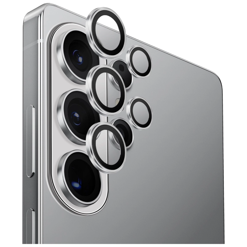 Szkło na obiektyw aparatu UNIQ Optix Aluminium do Samsung Galaxy S26 Ultra Srebrne - Silver