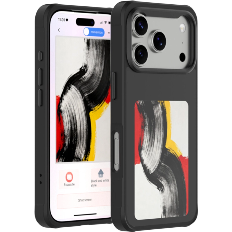 Etui 4smarts E-Ink iPhone 17 Pro NFC Qi2 Czarne - Black