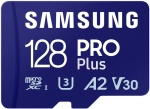Karta pamięci Samsung microSDXC PRO Plus 2023 128 GB A2 V30 U3 UHS-I (180 MB/s) + adapter SD