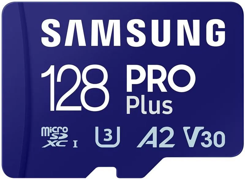 Karta pamięci Samsung microSDXC PRO Plus 2023 128 GB A2 V30 U3 UHS-I (180 MB/s) + adapter SD