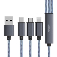 Kabel 3w1 Somostel 30 W QC 3.0 Niebieski - Blue