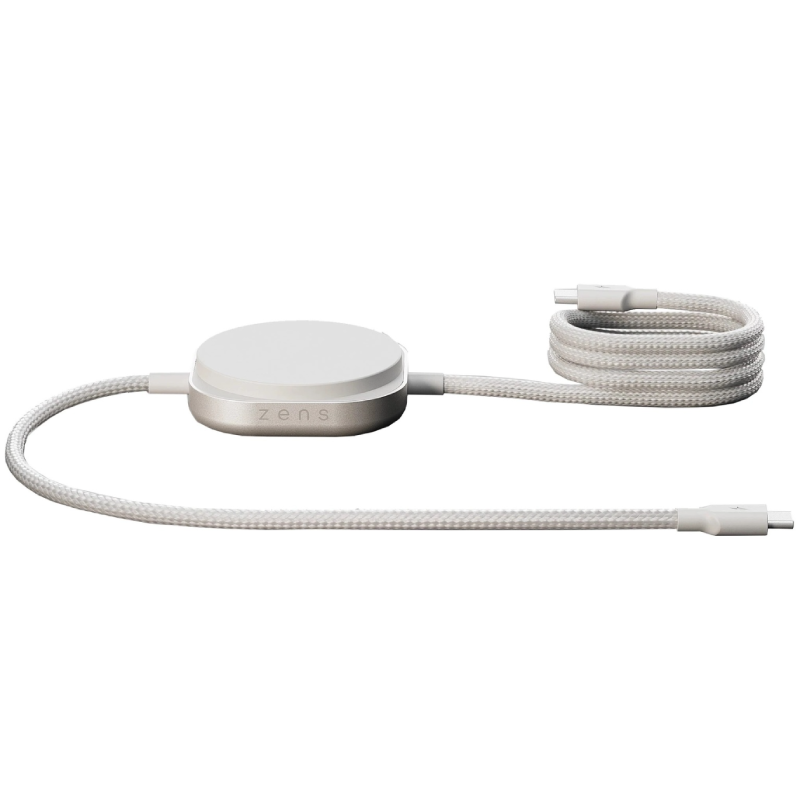Ładowarka indukcyjna 2w1 Zens Pro 2 Qi2 15 W USB-C/USB-C Biała - White