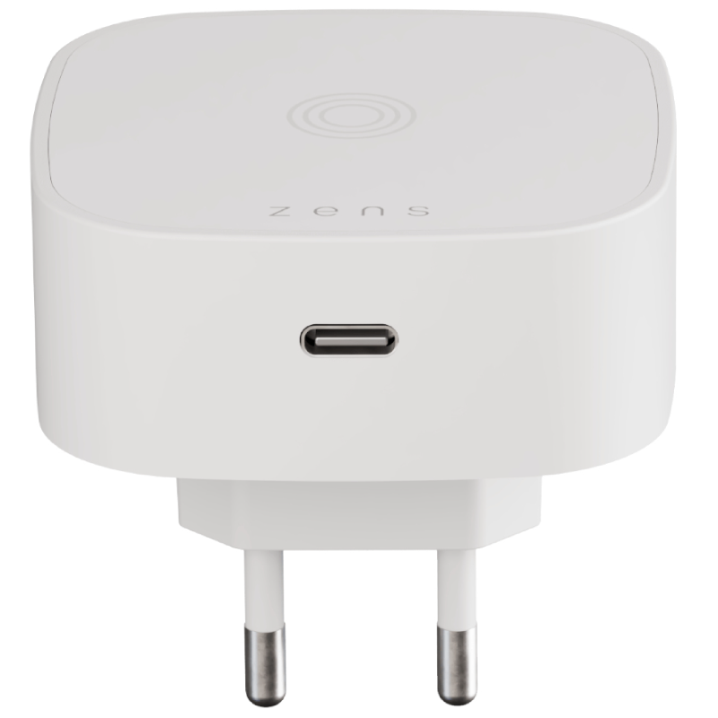 Ładowarka sieciowa indukcyjna Zens Qi 15 W USB-C 18 W Biała - White